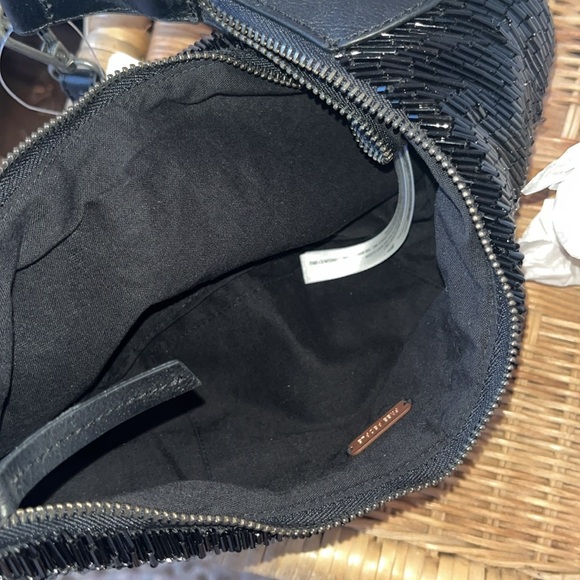 Free People Bugle Bead Clutch - Black NWT - Picture 16 of 17